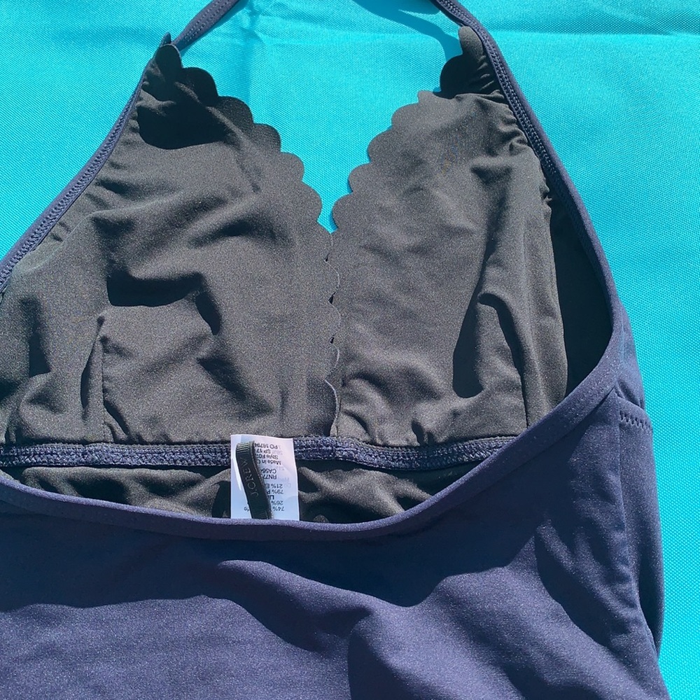 J Crew 🆕 size 2 4 6 one piece navy swimsuit f0762 - Picture 5 of 6